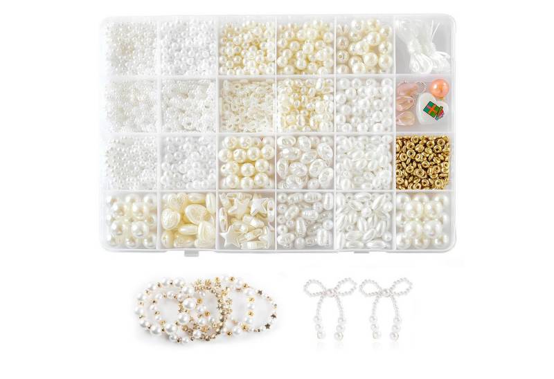 CLTYQ Ketten und Armband Set 3mm Perlen für Armbänder, Mini Perlenset Charm Kit, Armbänder Selber Machen Perlen zum Auffädeln, DIY armbänder von CLTYQ