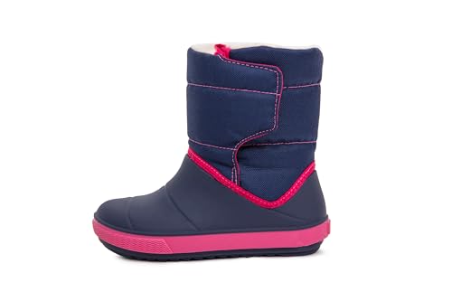 CLUB4BRANDS Kinder-Winterstiefel | Gummistiefel mit weichem Warmfutter | Winterschuhe mit Schnellverschluss | Schneestiefel mit Innenfutter | Made in Italy (24/25 - Blau/Rosa) von CLUB4BRANDS