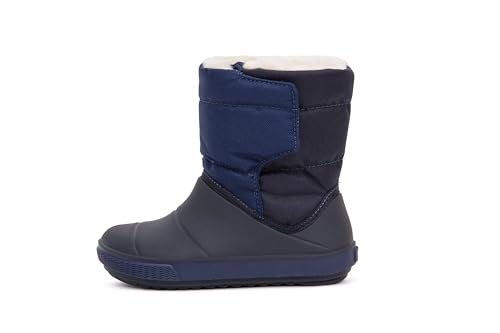 CLUB4BRANDS Kinder-Winterstiefel | Gummistiefel mit weichem Warmfutter | Winterschuhe mit Schnellverschluss | Schneestiefel mit Innenfutter | Made in Italy (26/27 - Blau/Schwarz) von CLUB4BRANDS