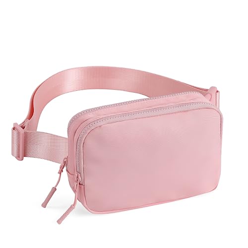 CLUCI Bauchtasche Damen Klein, Frauen Gürteltasche Herren, Sport Mode Sling Bag, Stylisch Crossbody Umhängetasche Hüfttaschen mit Verstellbarer Schultergurt，Rosa von CLUCI