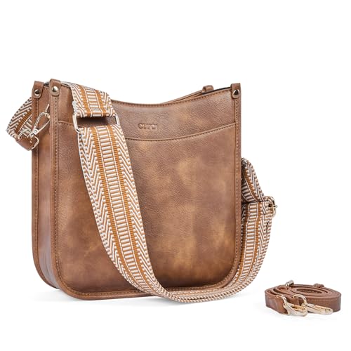 CLUCI Handtasche für Damen, Kleine Umhängetasche Schultertasche PU Leder, Handy Schultertasche Crossbody Bags für Frauen mit zwei Schultergurte von CLUCI