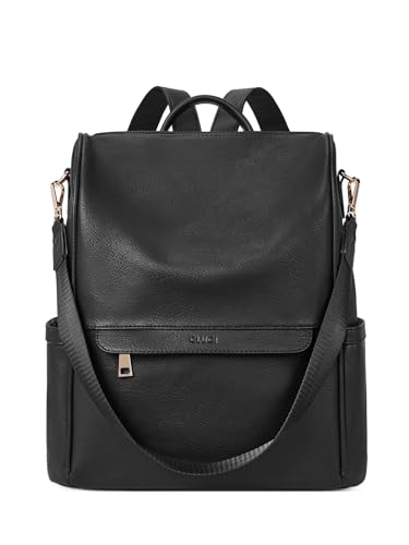 CLUCI Rucksack Damen Leder Mode Diebstahlsicherer Reiserucksack Anti Diebstahl Schultertasche für Frauen 2 in 1 Zweifarbig von CLUCI