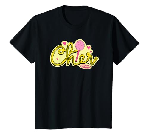 Clueless Cher Gelber Karierter Text für Kinder T-Shirt von CLUELESS