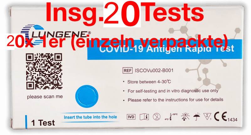 CLUNGENE PSA-Schnelltest Clungene® LAIEN 1er Antigen Test - COVID-19 Schnelltest (Nasal Swab) - von CLUNGENE