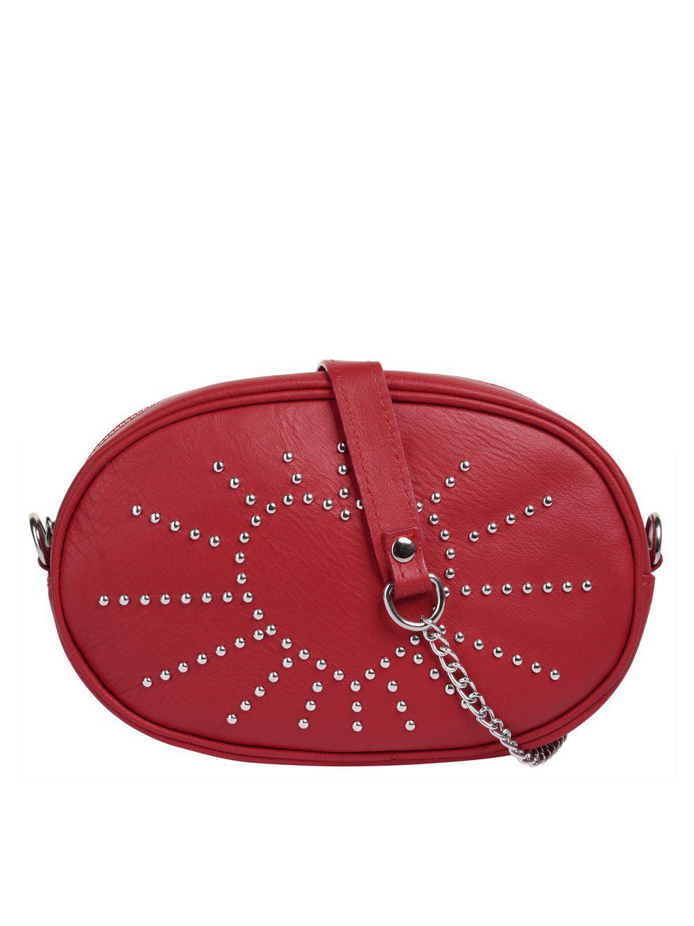 Cluty Gürteltasche Damen Leder, rot von CLUTY