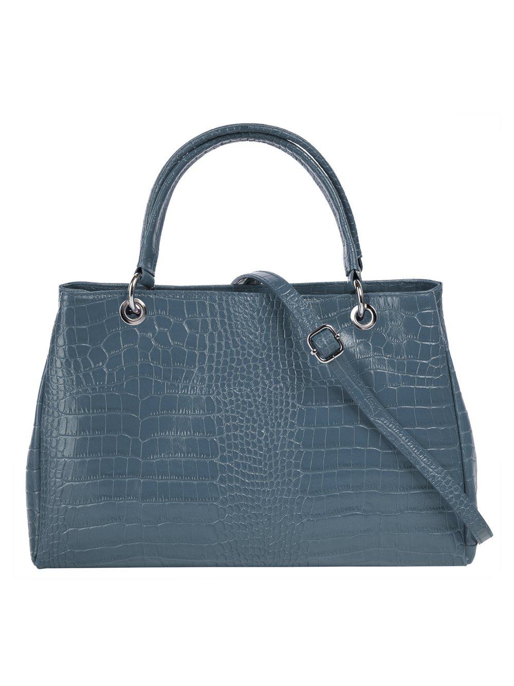 Cluty Handtasche Damen Leder, blau von CLUTY