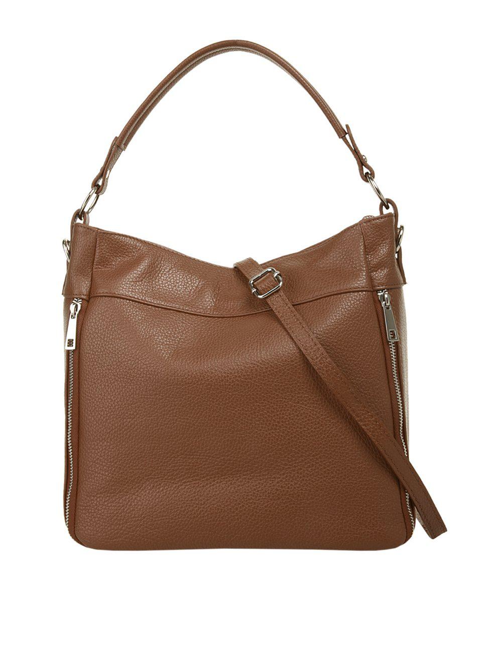 Cluty Handtasche Damen Leder, braun von CLUTY