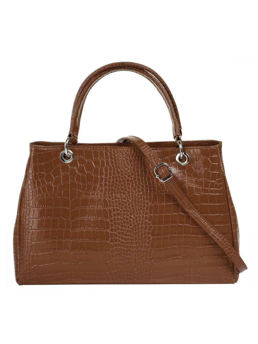 Cluty Handtasche Damen Leder, cognac von CLUTY