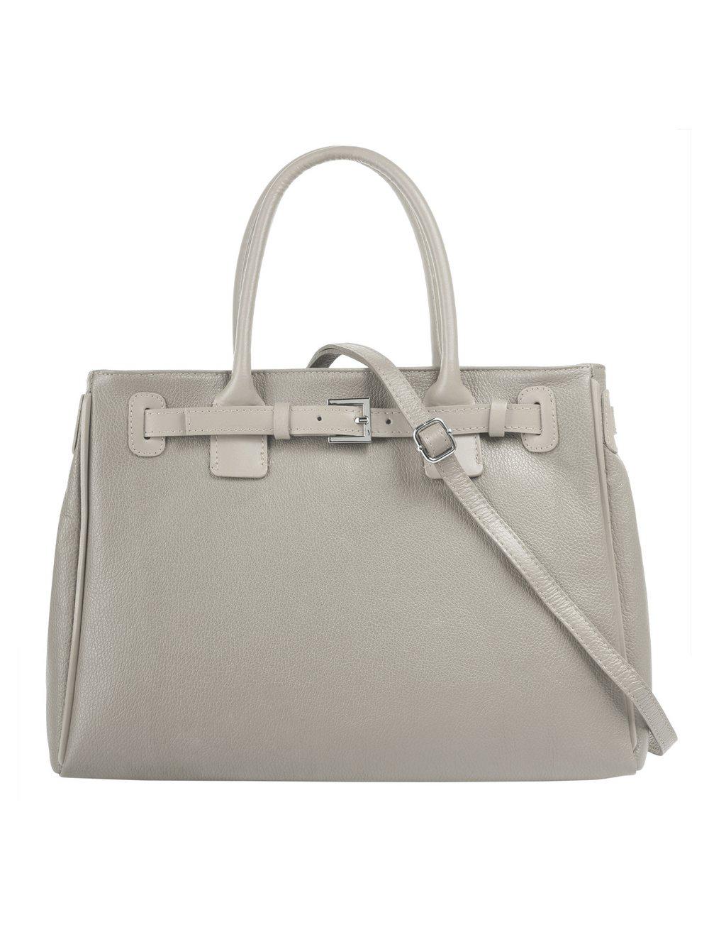 Cluty Handtasche Damen Leder, grau von CLUTY