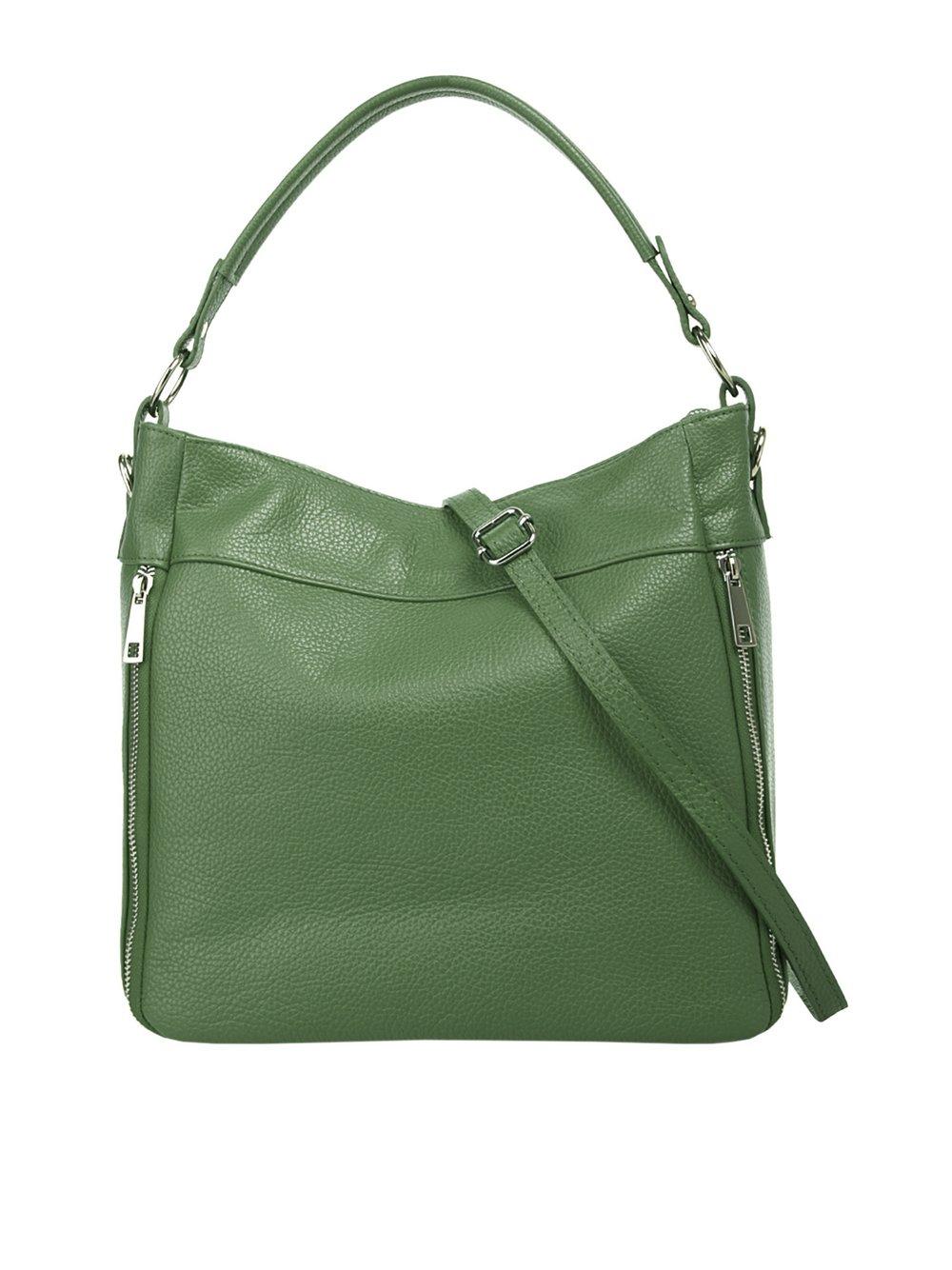 Cluty Handtasche Damen Leder, grün von CLUTY