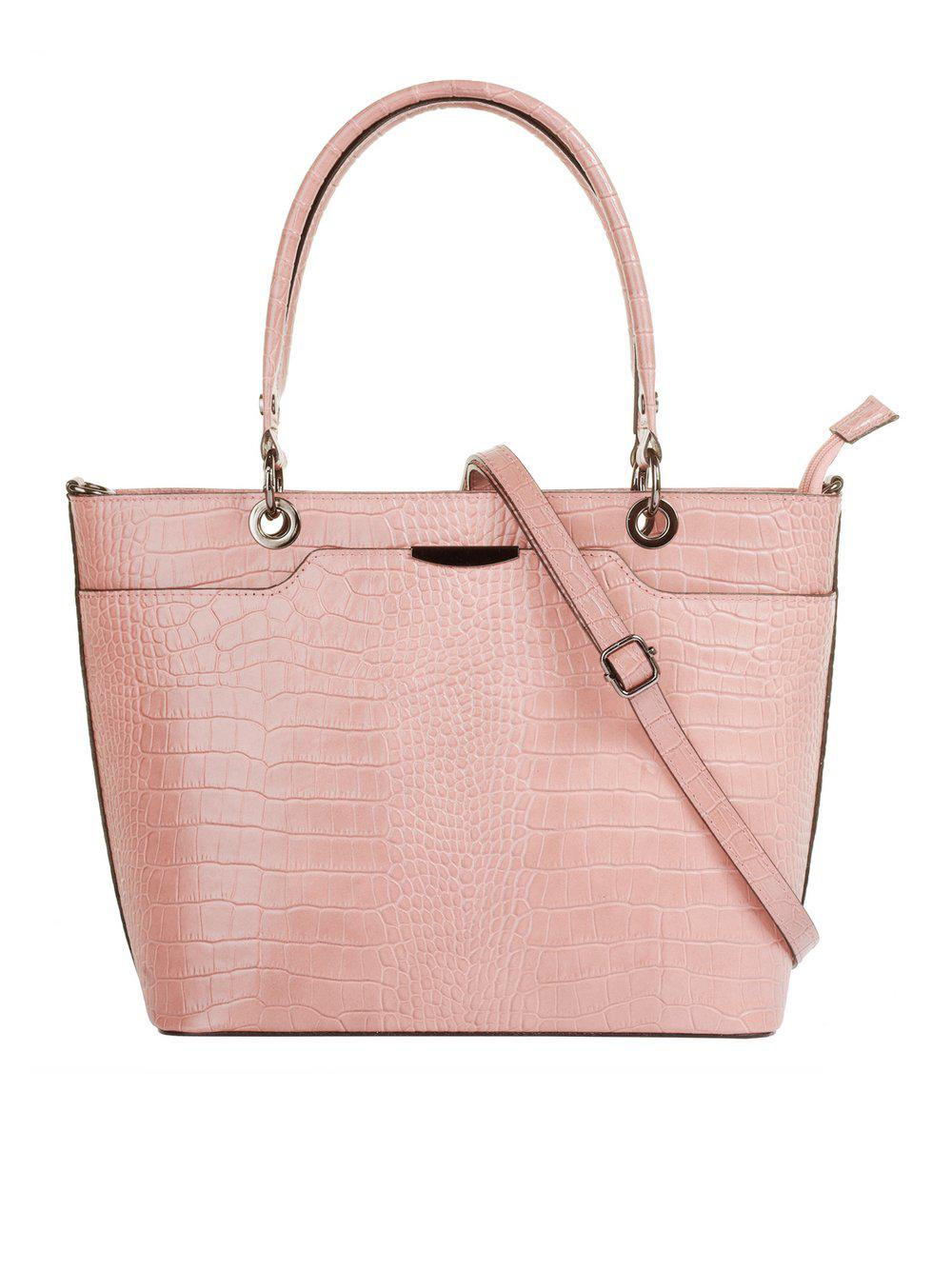 Cluty Handtasche Damen Leder, rosa von CLUTY