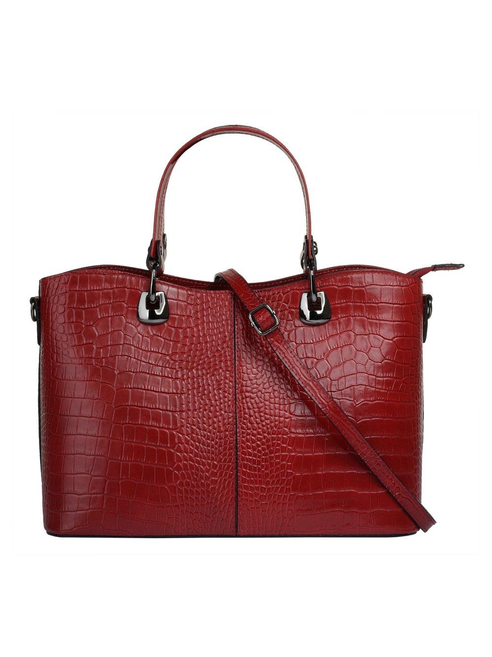 Cluty Handtasche Damen Leder, rot von CLUTY