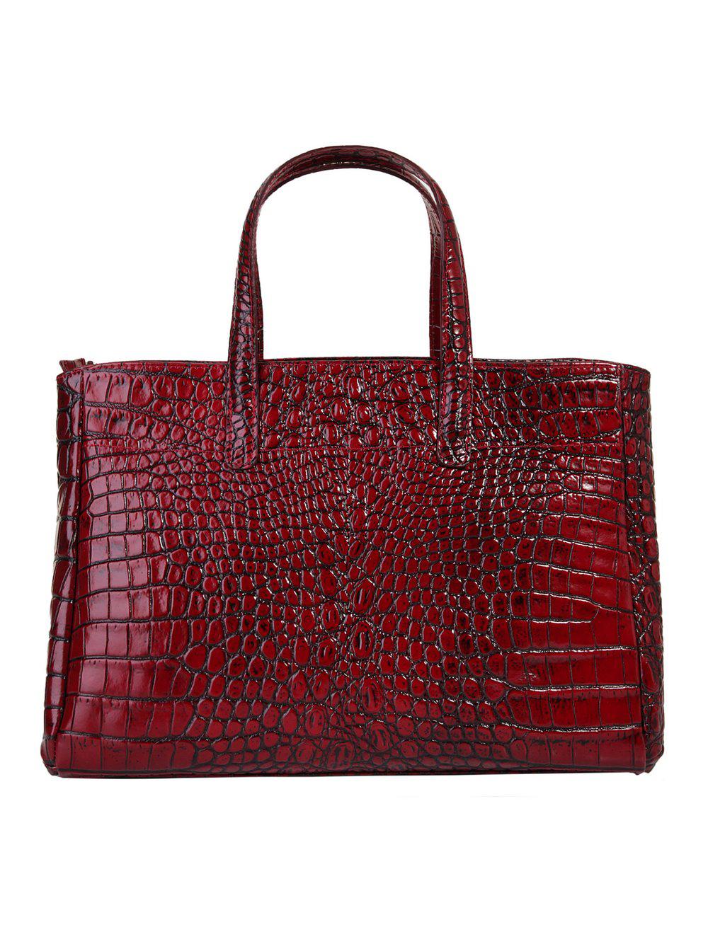 Cluty Handtasche Damen Leder, rot von CLUTY