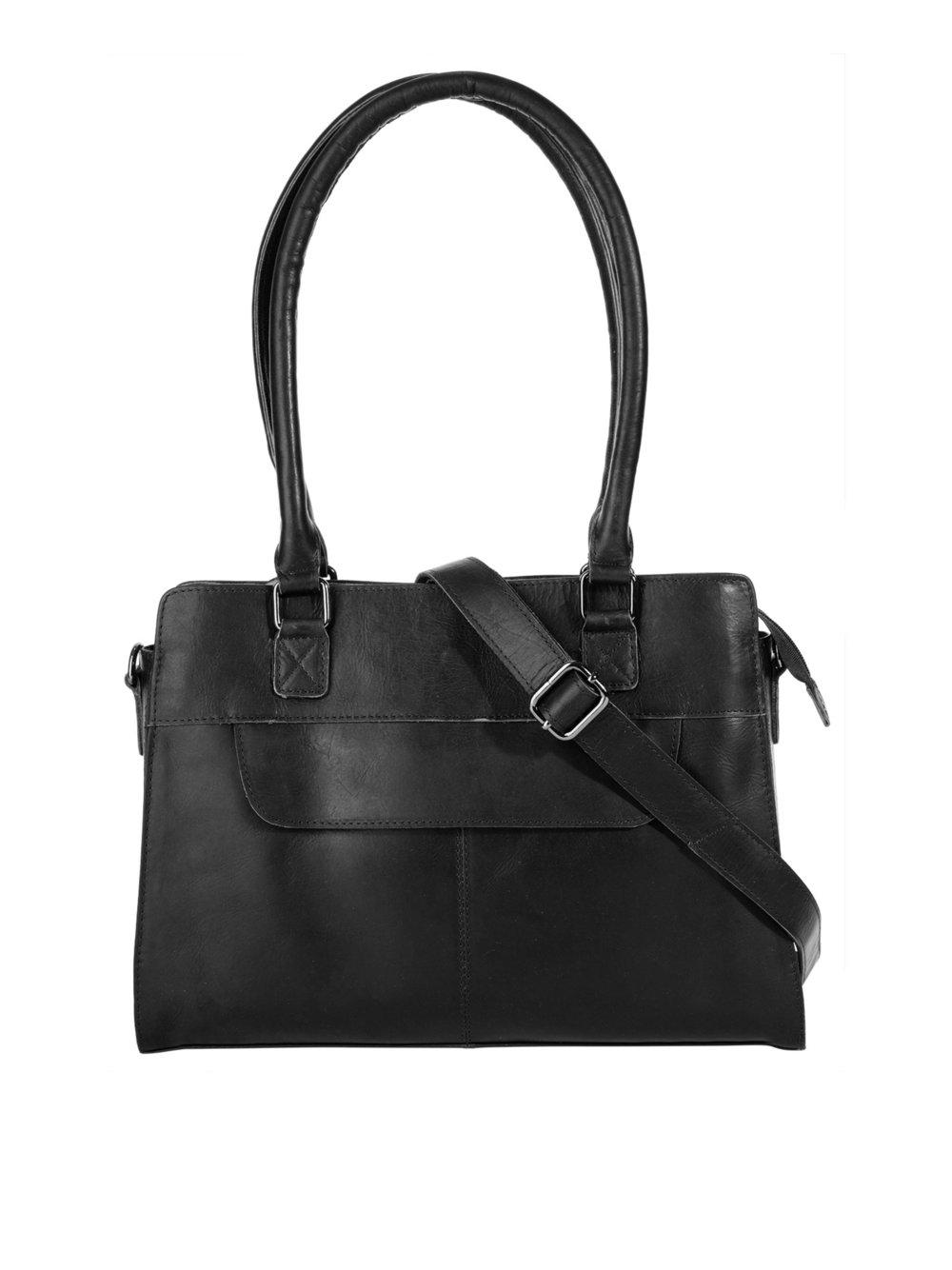 Cluty Handtasche Damen Leder, schwarz von CLUTY