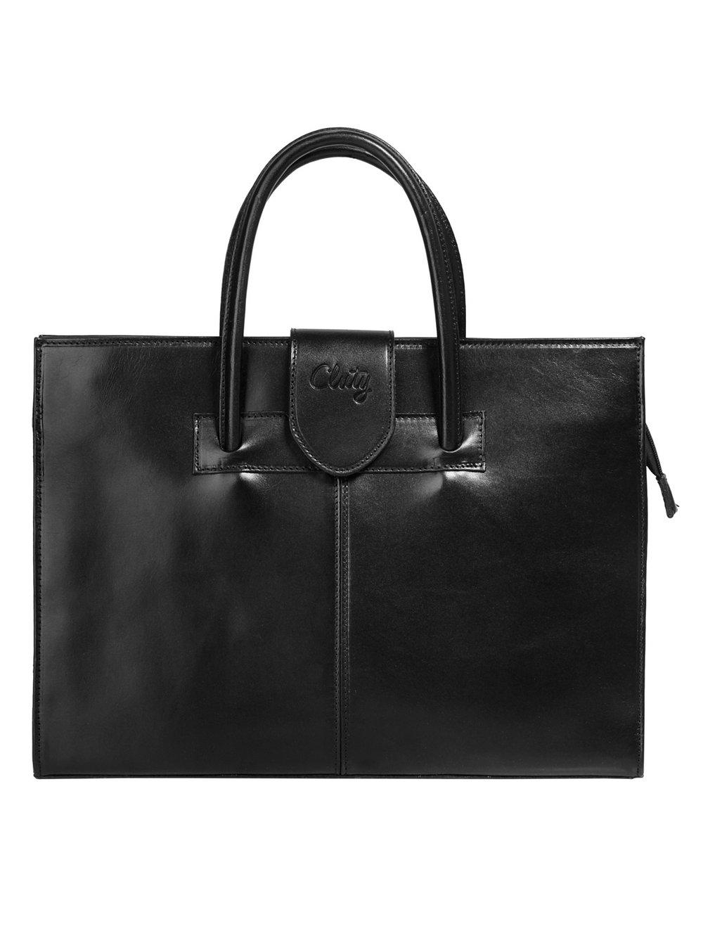 Cluty Handtasche Damen Leder, schwarz Cluty Handtasche Damen Leder, schwarz von CLUTY