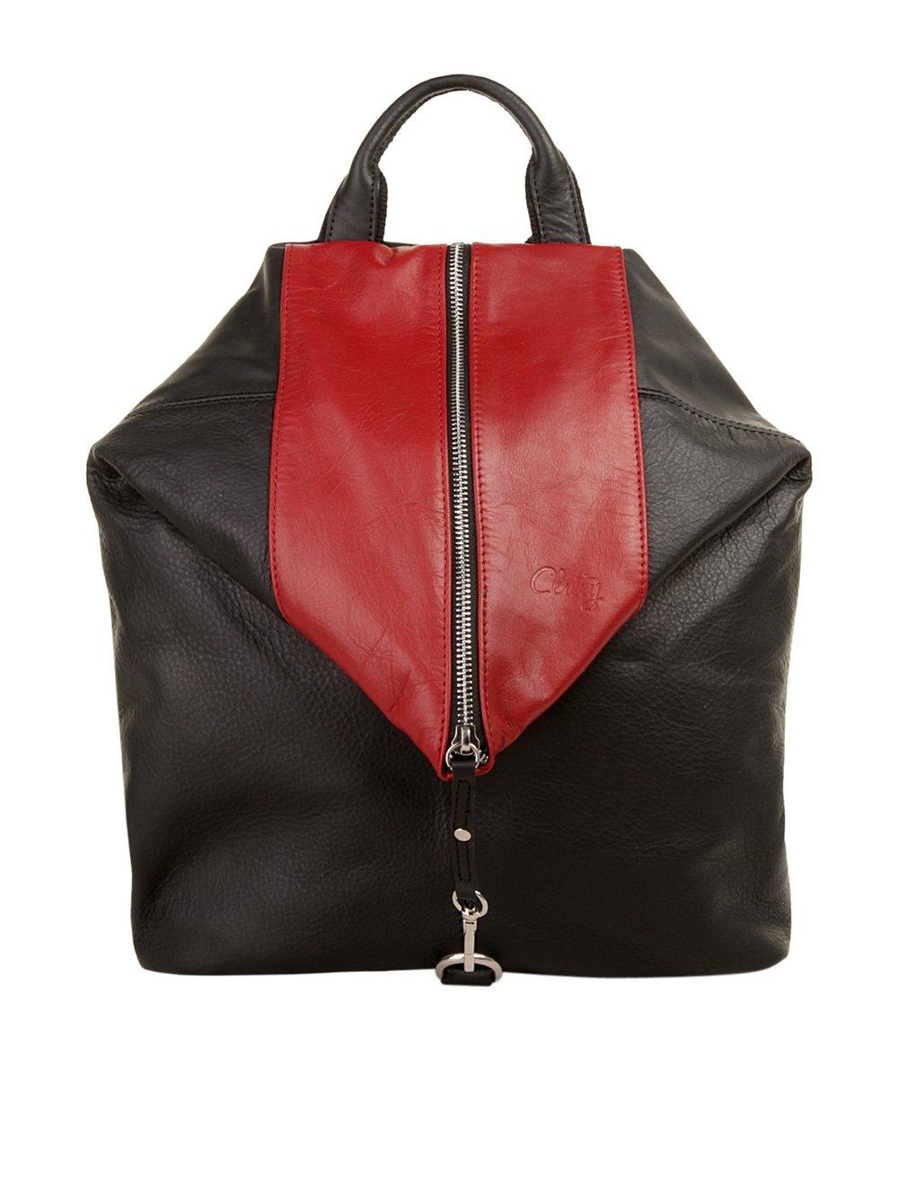 Cluty Rucksack Damen Leder, rot von CLUTY