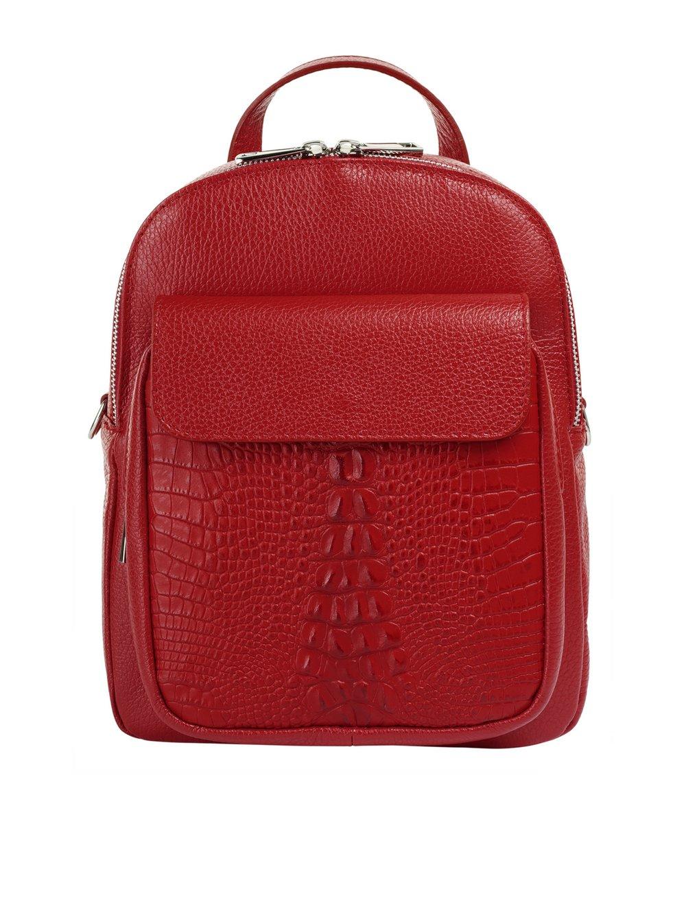 Cluty Rucksack Damen Leder, rot von CLUTY