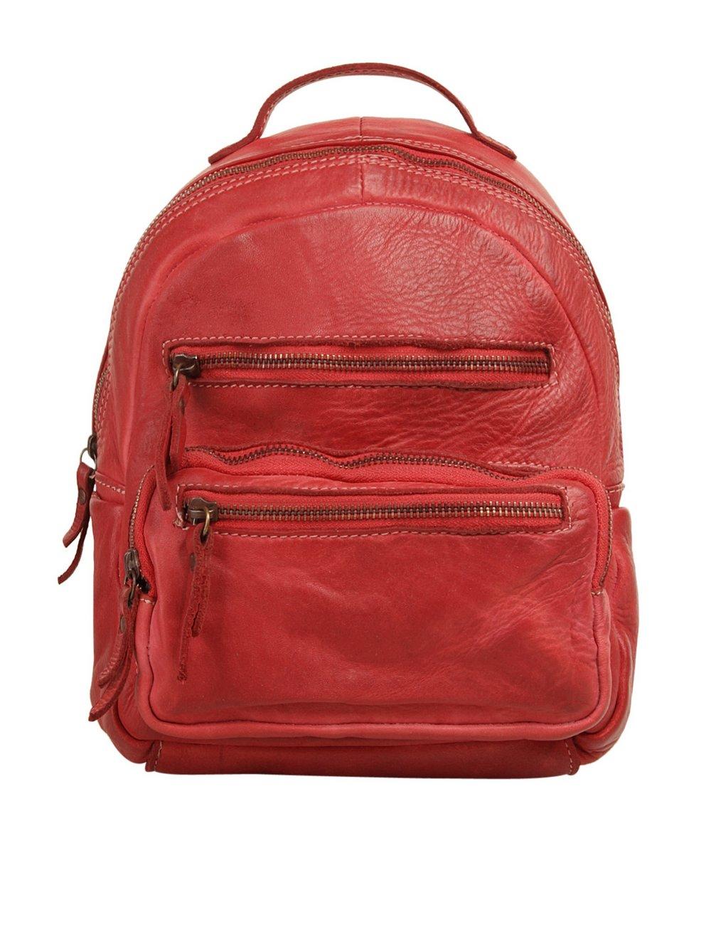 Cluty Rucksack Damen Leder, rot von CLUTY