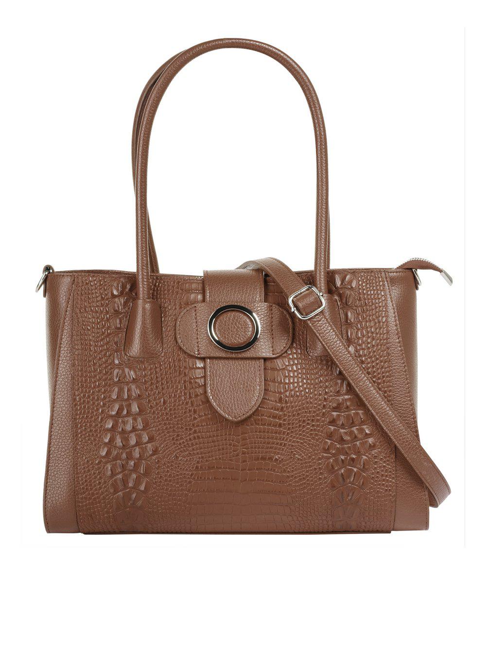 Cluty Shopper Damen Leder, cognac von CLUTY