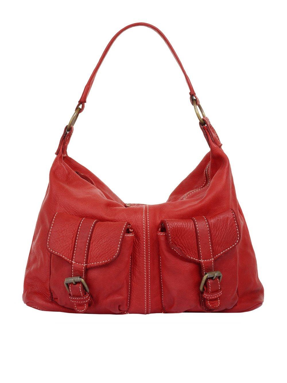 Cluty Shopper Damen Leder, rot von CLUTY