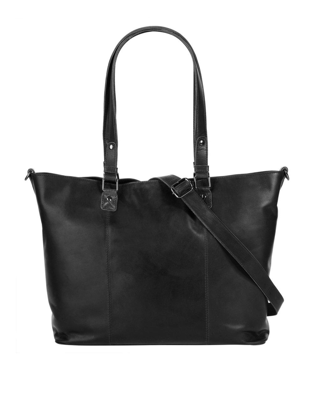 Cluty Shopper Damen Leder, schwarz von CLUTY