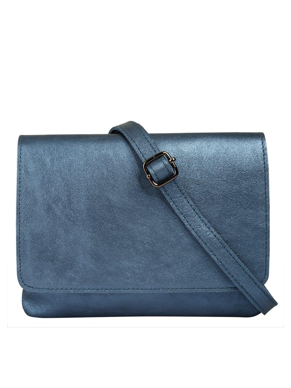 Cluty Umhängetasche Damen Leder, blau von CLUTY