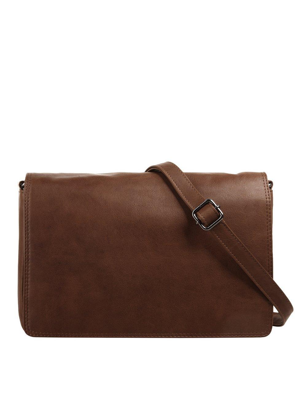 Cluty Umhängetasche Damen Leder, cognac von CLUTY