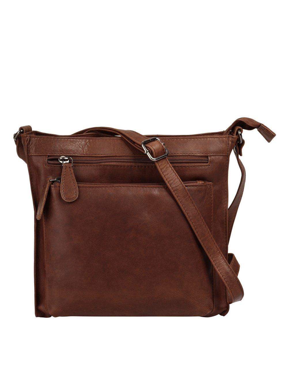 Cluty Umhängetasche Damen Leder, cognac von CLUTY