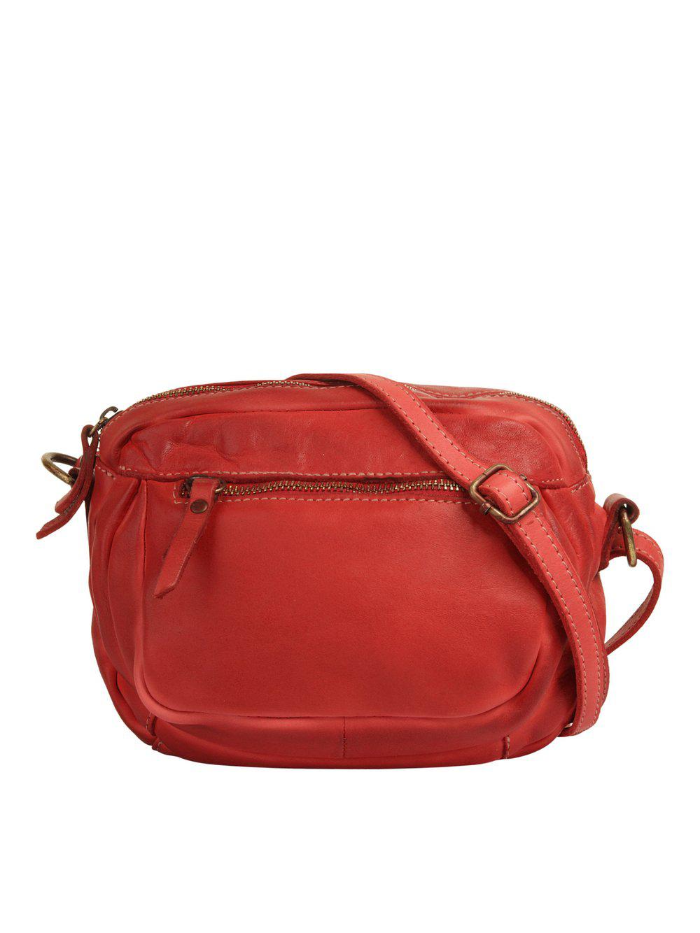 Cluty Umhängetasche Damen Leder, rot von CLUTY