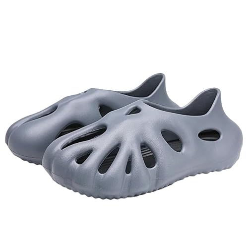 Holzclogs Herren Sommer Soft Sohlen Schritt Auf Sensorische Sport Sandalen Jungen Tragen Strand Hausschuhe Garten Schuhe Clogs-Grau-44-45 von CLXLYU