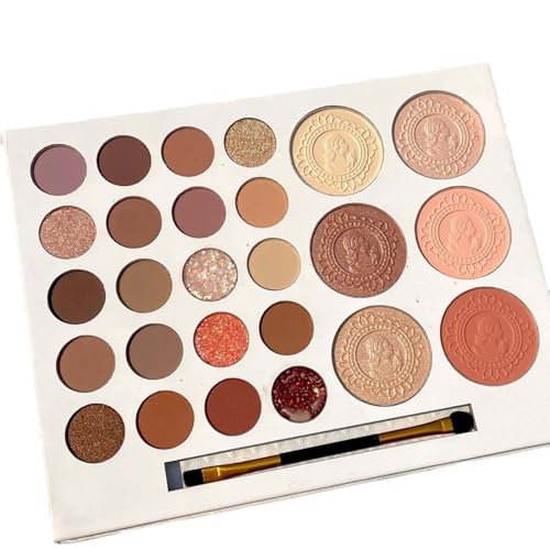 CLY AMS 26 Farben Lidschatten-Palette, buntes Make-up, Vollgesichts-Make-up-Paletten mit Lidschatten, Highlighter, Rouge, reisefreundlich von CLY AMS