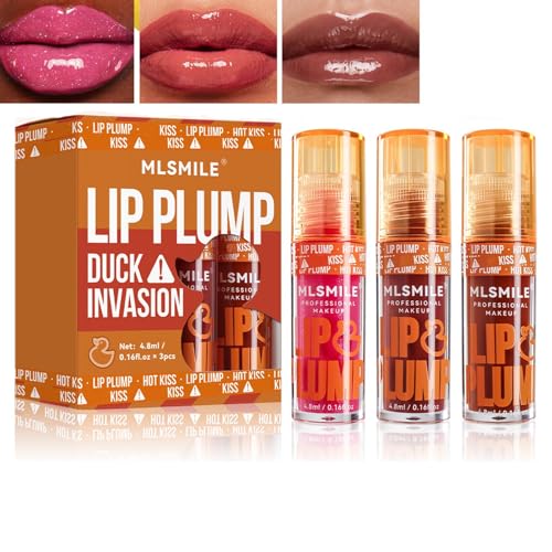 CLY AMS Duck Lip Plump Oil Set, Plumping Lip Oil Gloss, Fat Lip Oil Drip Moisturizing, Shiny Lip Gloss for Lips Fuller and Moisturizing von CLY AMS