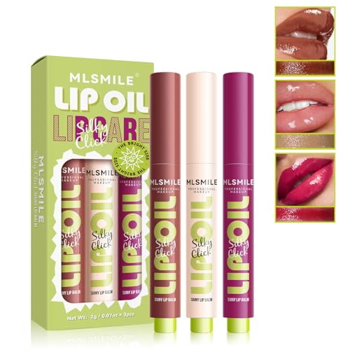 Plump Lipgloss Lip Oil Set, Fat Lip Oil High Impact Lip Color,Press Lipstick Solid Moisturizing Lip Balm Mirror Lip Oil,Shiny Lip Gloss,Transferproof Wear&Long Lasting Non-Sticky(1PCS) von CLY AMS