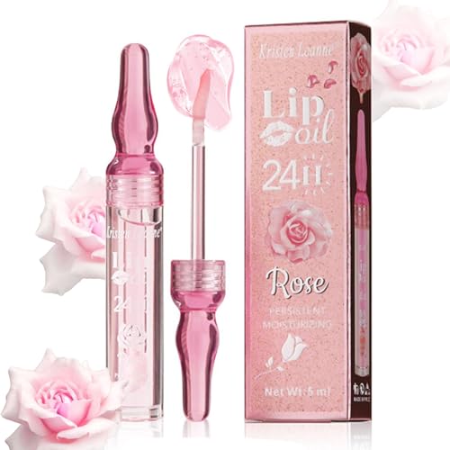 Rose Moisturizing Glossy Lip Oil Lip Gloss,Natural Extract That Fades Lip Lines and Relieves Dry,Chapped and Dead Skin,Transparent Colorless Lip Balm That Plumps Up Pouty Lips,Daily Lip Care von CLY AMS