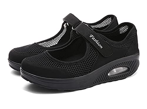 CLYCTIP Damen Outdoor Fitnessschuhe Atmungsaktive Mesh Schuhe Sport Slipper mit Klettverschlu von CLYCTIP