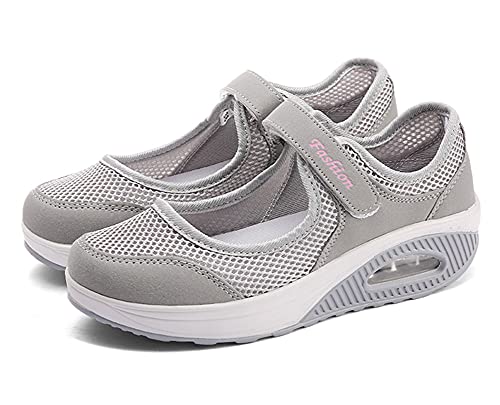 CLYCTIP Diabetiker Schuhe Damen Leichte Weit Klettverschuß Walkingschuhe Atmungsaktive Orthopädische Verbandschuh Sandalen Senioren Hausschuhe Gesundheitsschuhe von CLYCTIP