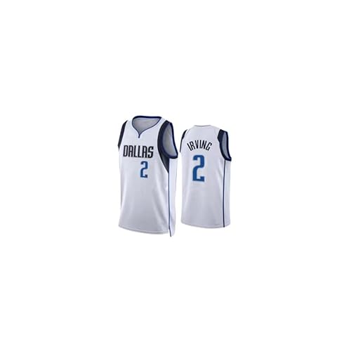 Basketball Jersey Shirt für Erwachsene Basketball Jersey,Basketball ärmelloser Anzug,Basketball Sportbekleidung,T-Shirt Weste für Jugend Sweatshirt,# 2 White,L von CLZWFZ