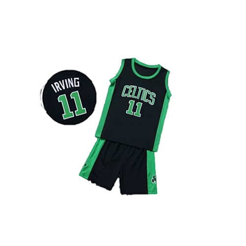 CLZWFZ 11#Basketball Trikot Kit Kinder Fans Trikot Jungen Sportbekleidung Ärmellose Basketballweste Tops und Shorts Sport Set Sommer Trainingsanzug Geschenke für Jungen Grils,Schwarz,XXL von CLZWFZ