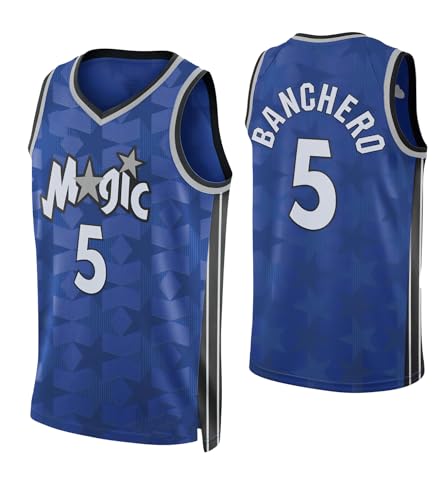 CLZWFZ Adult 1#11#13#2#35#45#5# Basketball Jersey Unisex Ärmellose Basketball Tank Top Sport Futter T-Shirt Tank Top,5# Blue,XL von CLZWFZ