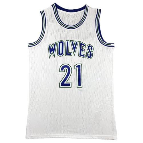 CLZWFZ Adult 3# 11# 21# 27# Basketball Jersey Unisex Ärmellose Basketball Tank Top Sport Futter T-Shirt Tank Top,21# White,L von CLZWFZ