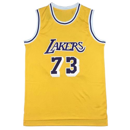 CLZWFZ Adult 33#34#73# Basketball Jersey Unisex Ärmellose Basketball Tank Top Sport Futter T-Shirt Tank Top,73# Yellow,XL von CLZWFZ