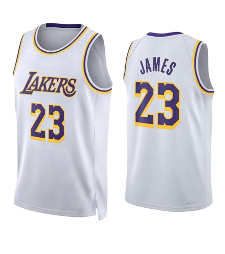 CLZWFZ Adult 77#11#10#3#23#1#12#30# Basketball Jersey Unisex Ärmellose Basketball Tank Top Sport Futter T-Shirt Tank Top,23# White,L von CLZWFZ