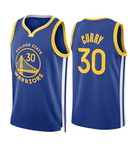 CLZWFZ Adult 77#11#10#3#23#1#12#30# Basketball Jersey Unisex Ärmellose Basketball Tank Top Sport Futter T-Shirt Tank Top,30# Blue,L von CLZWFZ