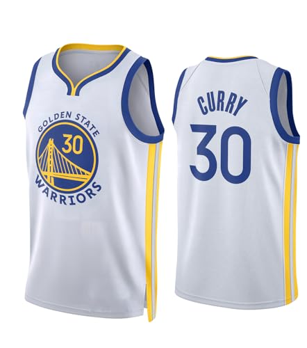 CLZWFZ Adult 77#11#10#3#23#1#12#30# Basketball Jersey Unisex Ärmellose Basketball Tank Top Sport Futter T-Shirt Tank Top,30# White,S von CLZWFZ