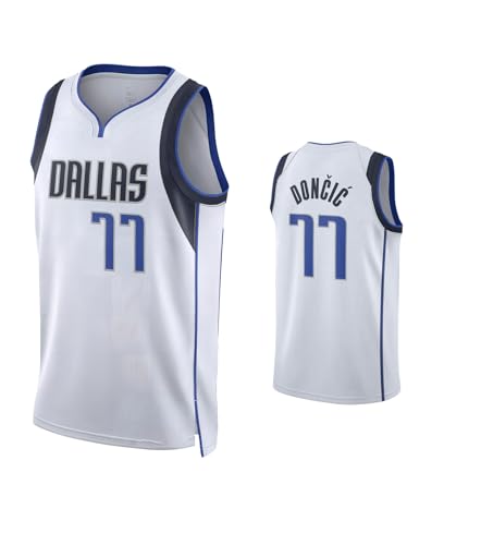 CLZWFZ Adult 77#11#10#3#23#1#12#30# Basketball Jersey Unisex Ärmellose Basketball Tank Top Sport Futter T-Shirt Tank Top,77# White,M von CLZWFZ