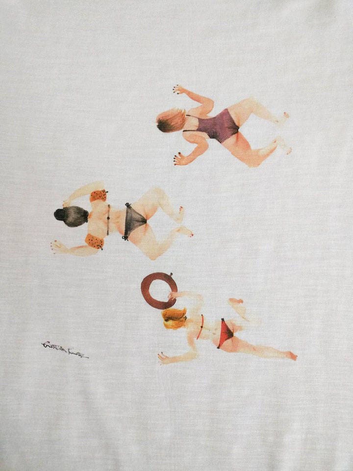 Illustriertes T-Shirt Schwimmer Cl von CLanotteIllustrator