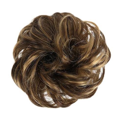 Bun Haarteile (1/2 Stück) Dutt-Pferdeschwanz-Haarverlängerungen for Frauen, Mädchen, Kinder, synthetische lockige Donut-Chignon-Haarteile, elastisches Haarband, Hochsteckfrisur, Chignon, flauschiges, von CLoxks