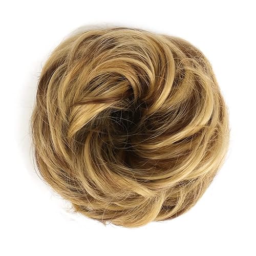 Bun Haarteile (1/2 Stück) Dutt-Pferdeschwanz-Haarverlängerungen for Frauen, Mädchen, Kinder, synthetische lockige Donut-Chignon-Haarteile, elastisches Haarband, Hochsteckfrisur, Chignon, flauschiges, von CLoxks