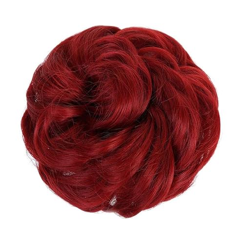 Bun Haarteile (1/2 Stück) Dutt-Pferdeschwanz-Haarverlängerungen for Frauen, Mädchen, Kinder, synthetische lockige Donut-Chignon-Haarteile, elastisches Haarband, Hochsteckfrisur, Chignon, flauschiges, von CLoxks