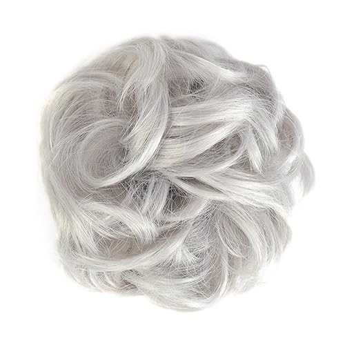 Bun Haarteile (1/2 Stück) Dutt-Pferdeschwanz-Haarverlängerungen for Frauen, Mädchen, Kinder, synthetische lockige Donut-Chignon-Haarteile, elastisches Haarband, Hochsteckfrisur, Chignon, flauschiges, von CLoxks